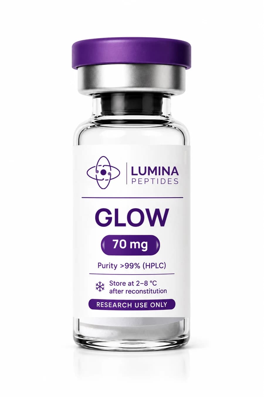 GLOW 70 mg vial